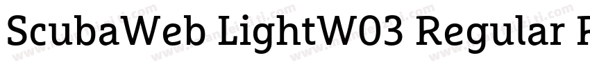 ScubaWeb LightW03 Regular Regular字体转换